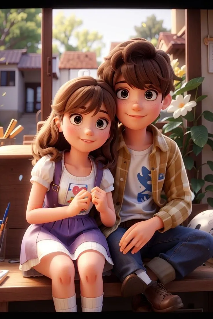 Cartoon Couple Dp