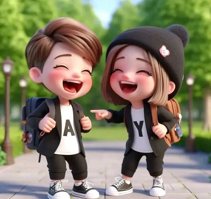 Cartoon Couple Dp