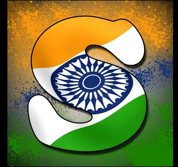 S Letter Tiranga Image